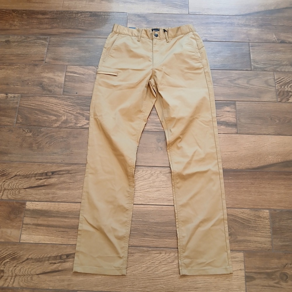 J.Crew 770 Tech‎ Pants Mens 30x32 Khaki Tan Stretch Chino Straight Flex